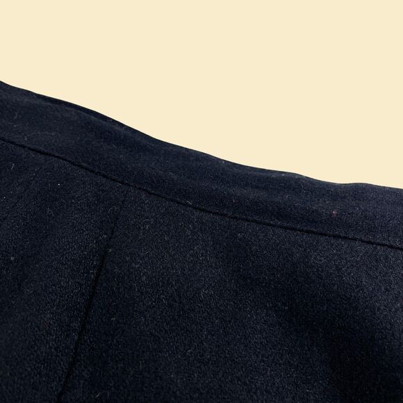 Vintage 80s black wool skirt, size 12 Radcliffe Petites midi to maxi skirt - Picture 5 of 8